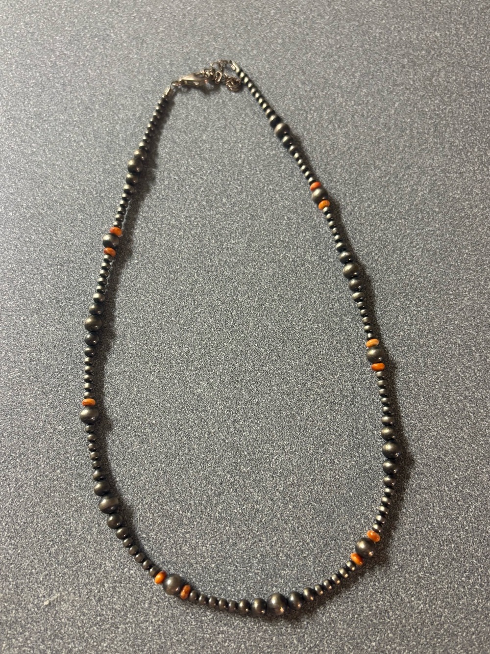 Navajo pearls with orange spiny